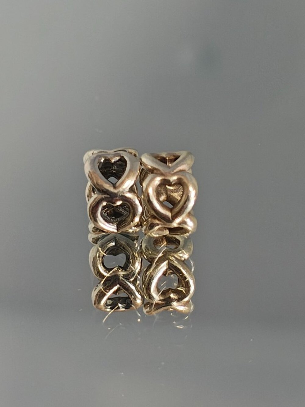 Authentic Retired Pandora Open Heart Spacer Set of Two – Style 790454